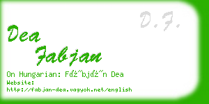 dea fabjan business card